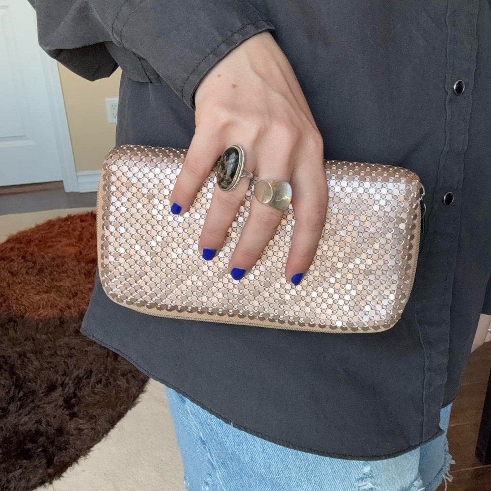 Elegant Rose Gold Clutch Bag